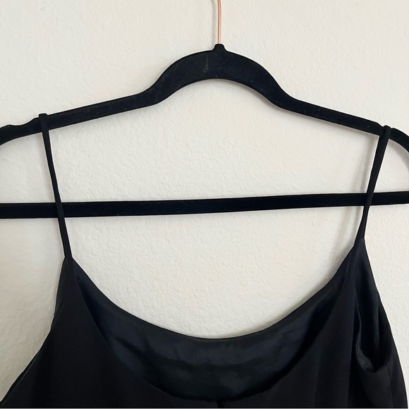 Maggy London Petite Black Mini Dress | Silk Blend Classic LBD Minimal Chic - Picture 11 of 11